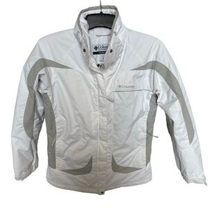 Columbia Women's White and Gray Jacket Waterproof Fabric size XS Insulated